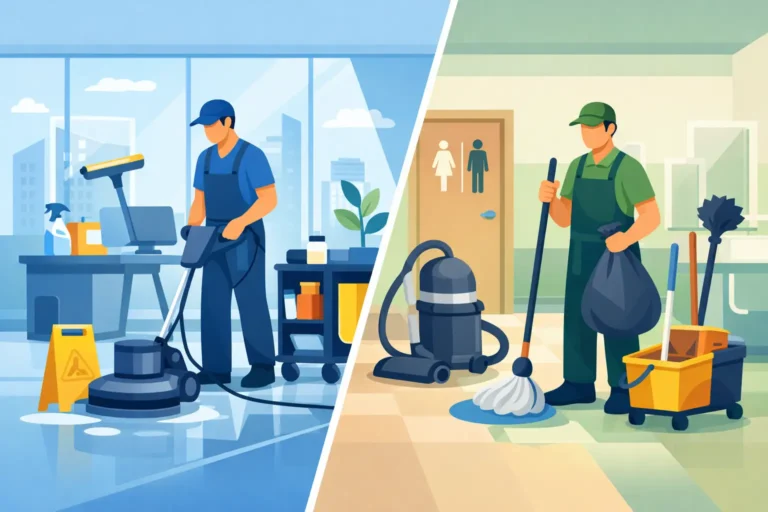 Commercial Cleaning vs Janitorial Services
